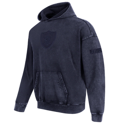 Pro Standard Raiders Washed Enzyme Drop Shoulder Hoodie - Navy