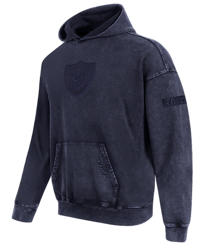 Pro Standard Raiders Washed Enzyme Drop Shoulder Hoodie - Navy
