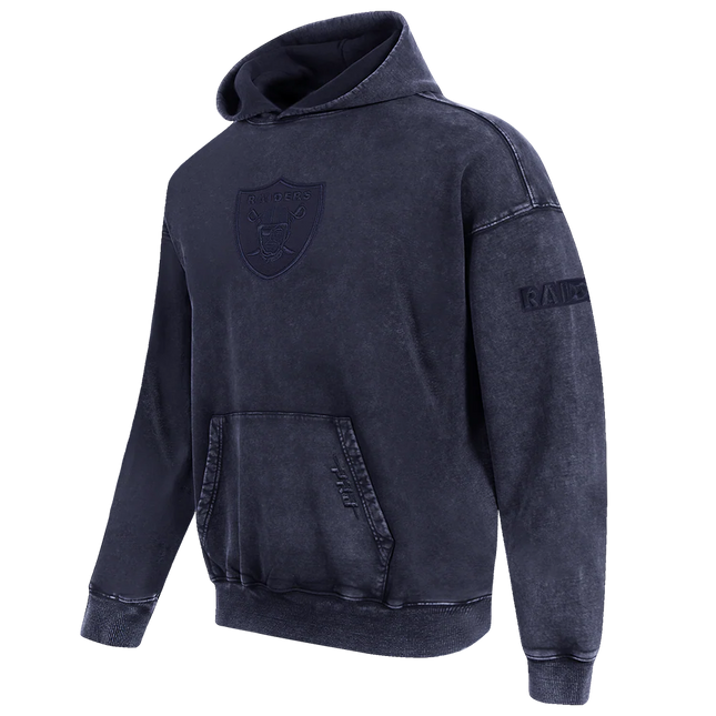 Pro Standard Raiders Washed Enzyme Drop Shoulder Hoodie - Navy