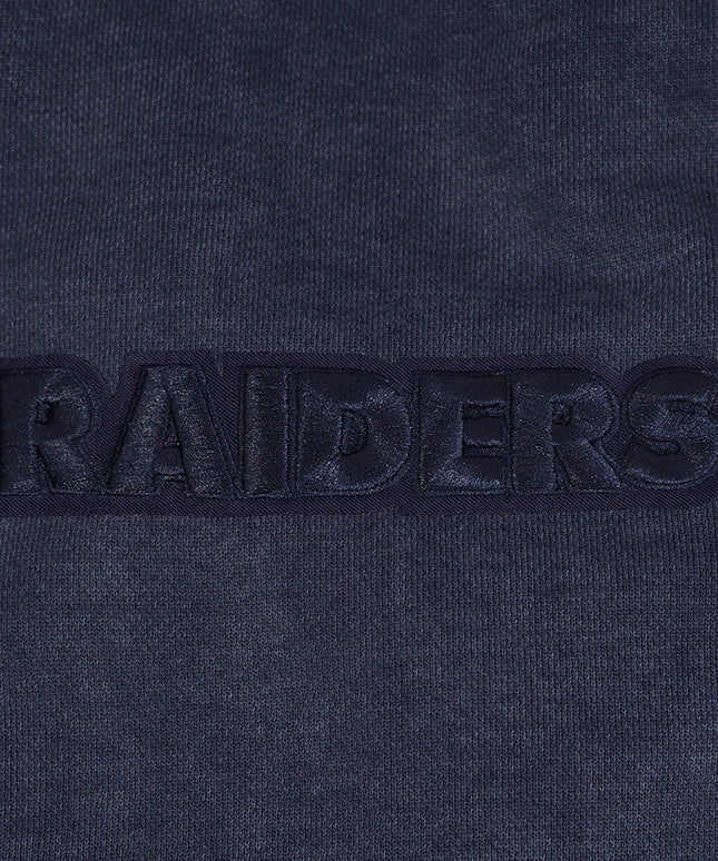 Pro Standard Raiders Washed Enzyme Drop Shoulder Hoodie - Navy