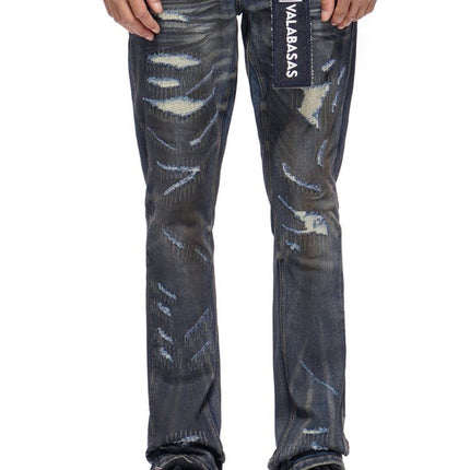 Valabasas Fugitive Stacked Dirty Blue Jeans - Dirty Blue