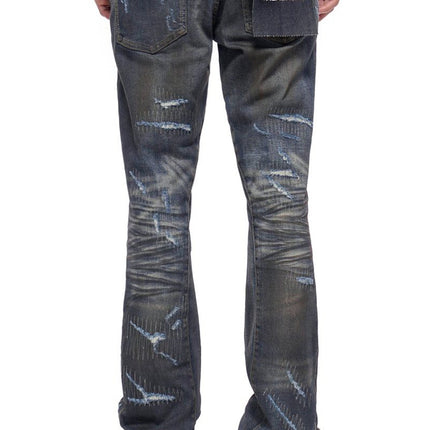 Valabasas Fugitive Stacked Dirty Blue Jeans - Dirty Blue