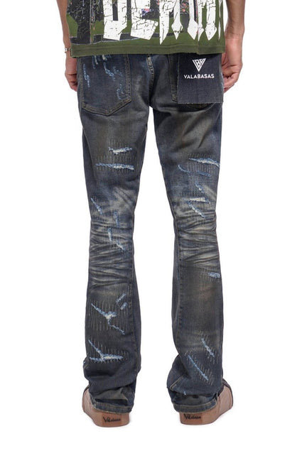 Valabasas Fugitive Stacked Dirty Blue Jeans - Dirty Blue