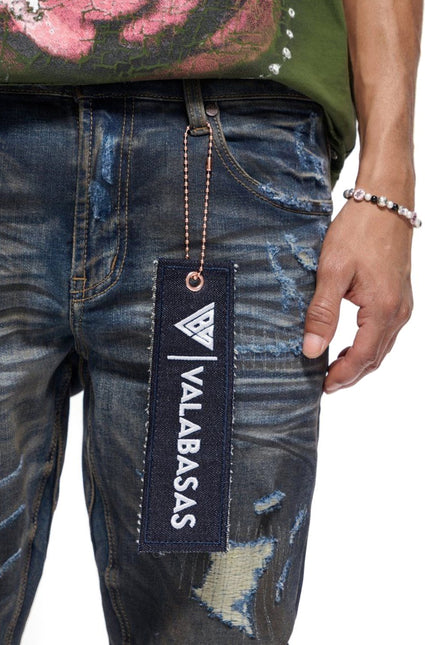 Valabasas Fugitive Stacked Dirty Blue Jeans - Dirty Blue