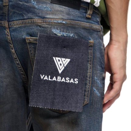 Valabasas Fugitive Stacked Dirty Blue Jeans - Dirty Blue