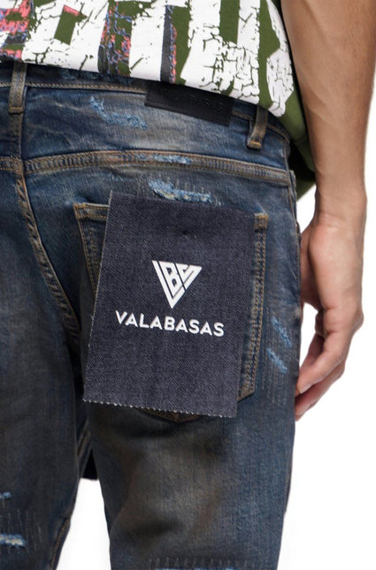 Valabasas Fugitive Stacked Dirty Blue Jeans - Dirty Blue
