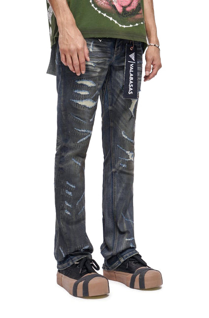 Valabasas Fugitive Stacked Dirty Blue Jeans - Dirty Blue