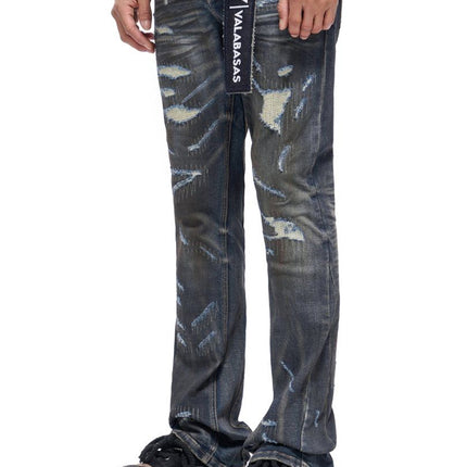 Valabasas Fugitive Stacked Dirty Blue Jeans - Dirty Blue