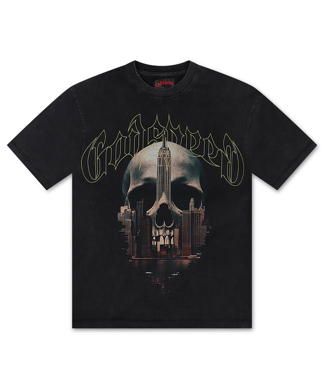 Buy Godspeed Skyline Tee - Black Wash