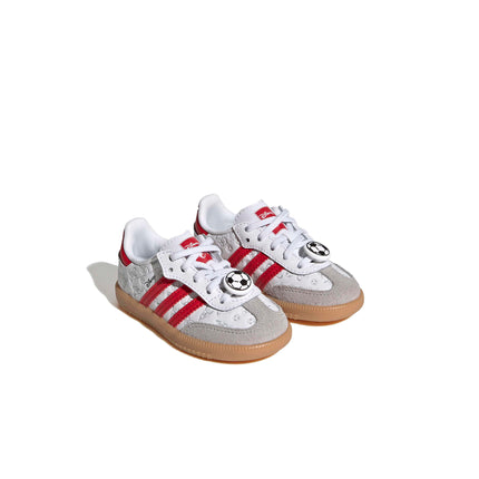 Adidas (PS) Disney Samba OG Elastic Lace - White/Red