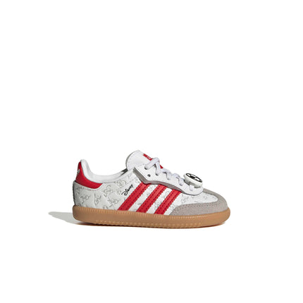 Adidas (PS) Disney Samba OG Elastic Lace - White/Red