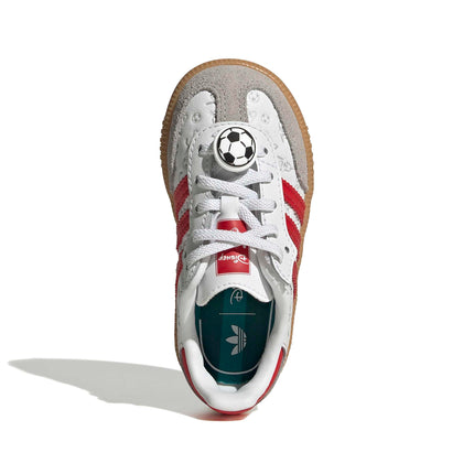 Adidas (PS) Disney Samba OG Elastic Lace - White/Red