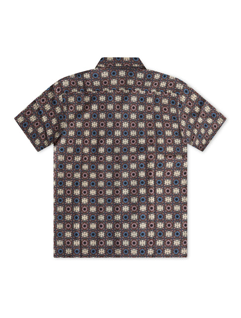 PUMA NEW PREP WOVEN SHIRT - BROWN MUSHROOM PUMA