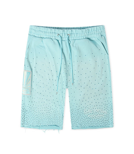 Gala Original Rhinestone Terry Shorts - Washed Sky Blue
