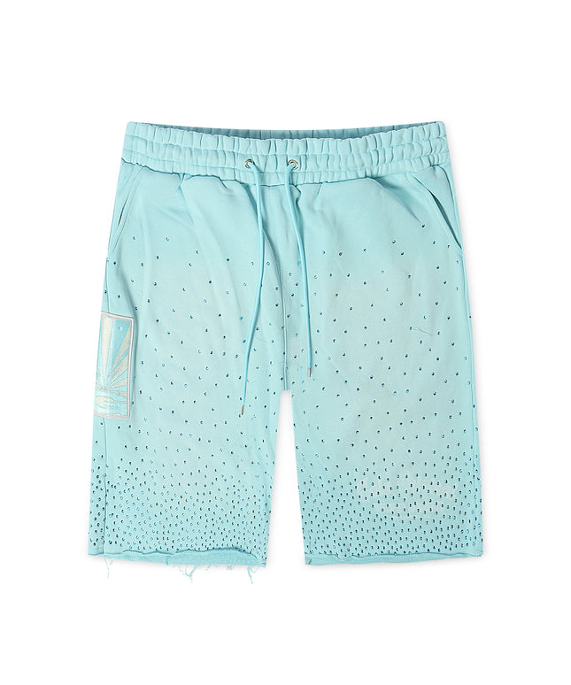 Gala Original Rhinestone Terry Shorts - Washed Sky Blue