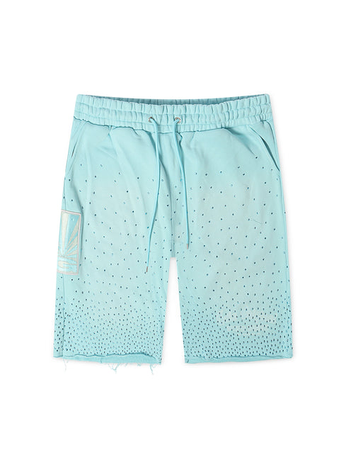 Gala Original Rhinestone Terry Shorts - Washed Sky Blue