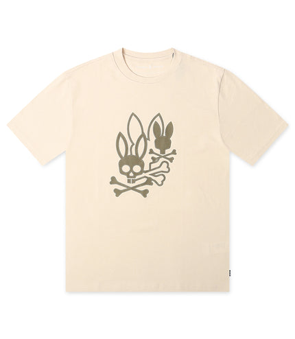 Psycho Bunny Aussie Graphic Tee - White Cap Grey