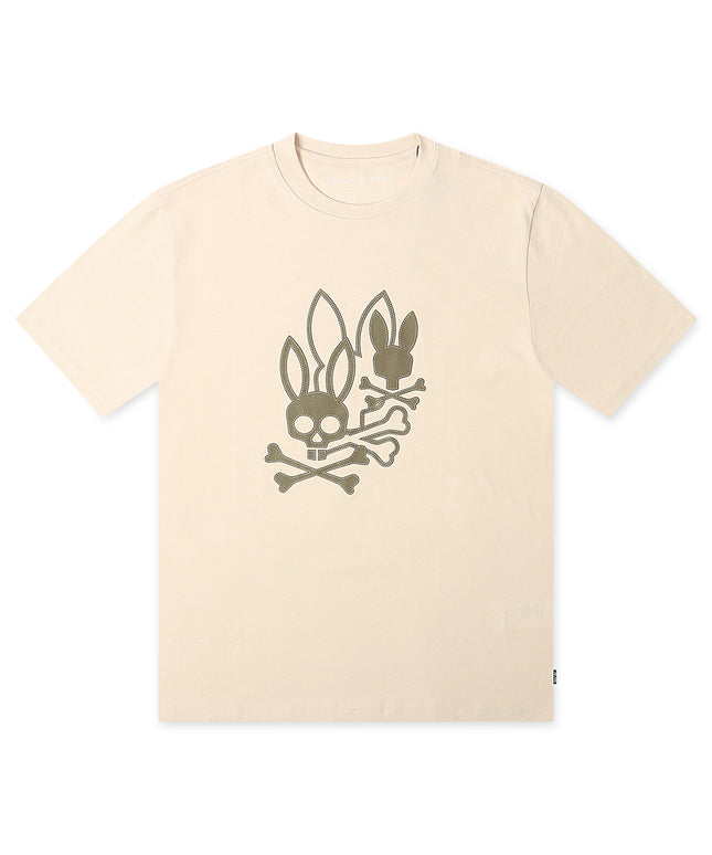 Psycho Bunny Aussie Graphic Tee - White Cap Grey
