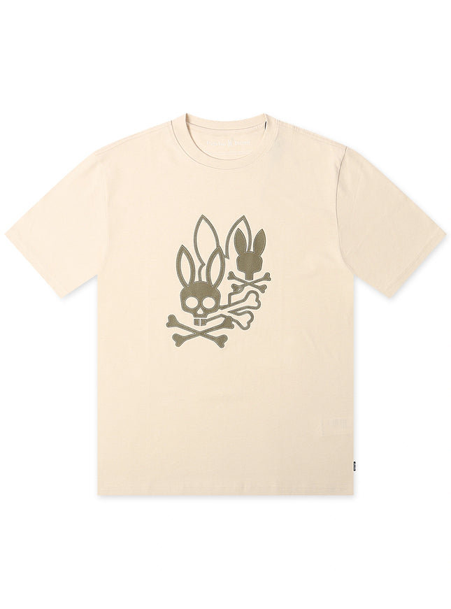 Psycho Bunny Aussie Graphic Tee - White Cap Grey