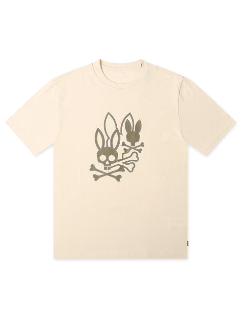 Psycho Bunny Aussie Graphic Tee - White Cap Grey