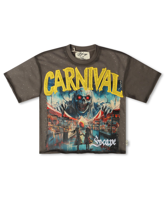 Bkys Carnival Cropped Tee - Grey