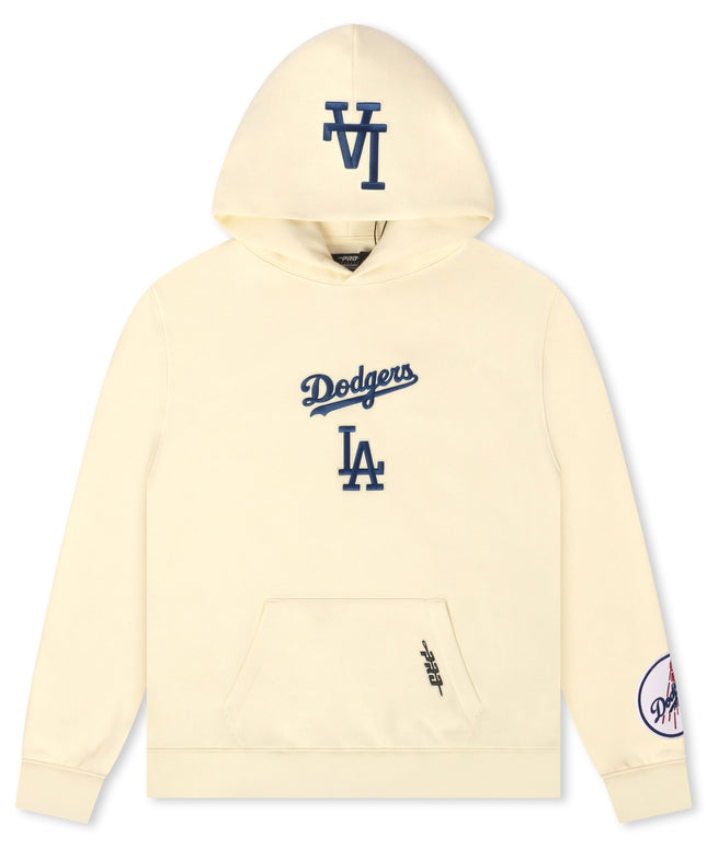Pro Standard La Dodgers Wingspan Drop Shoulder Hoodie - Eggshell