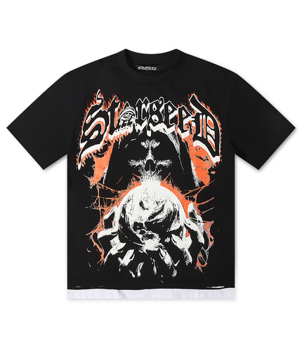 Starseed Reaper Oversized Tee - Black
