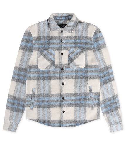 Jordan Craig Graffiti Shirt Jacket - Sky Blue