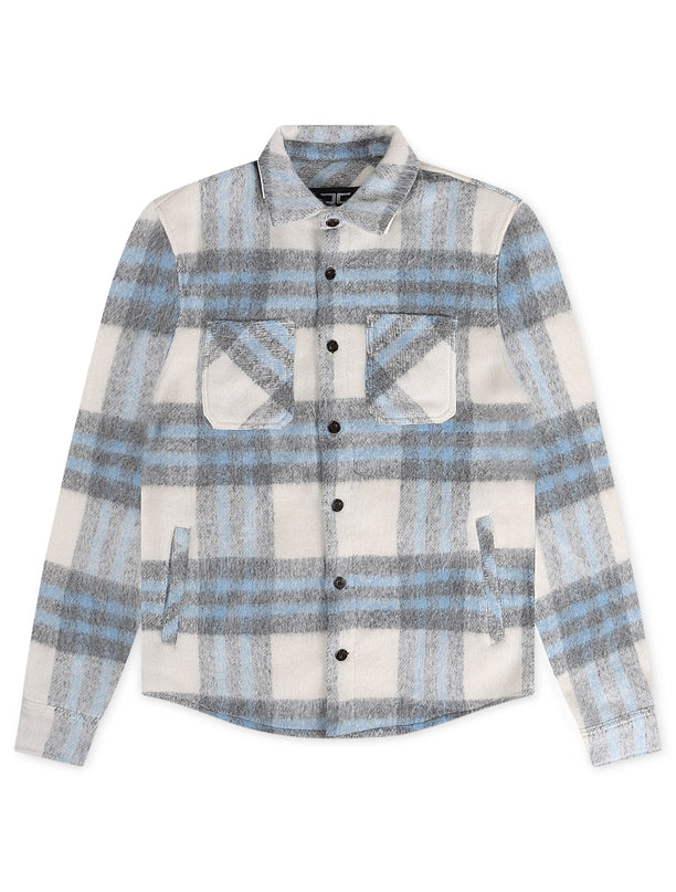 Jordan Craig Graffiti Shirt Jacket - Sky Blue