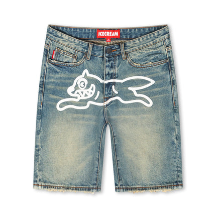 Icecream Blueberry Yogurt Jean Short - Blue Shade