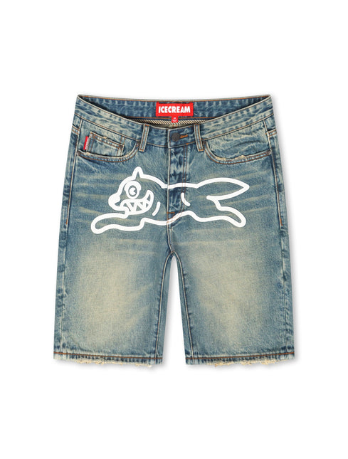 Icecream Blueberry Yogurt Jean Short - Blue Shade