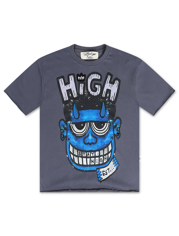 Bkys Stay High Heavyweight Tee - Grey