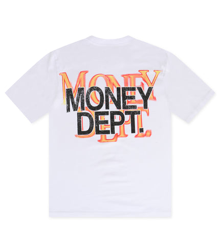 Money Dept. Blur Tee - White/Black/Orange