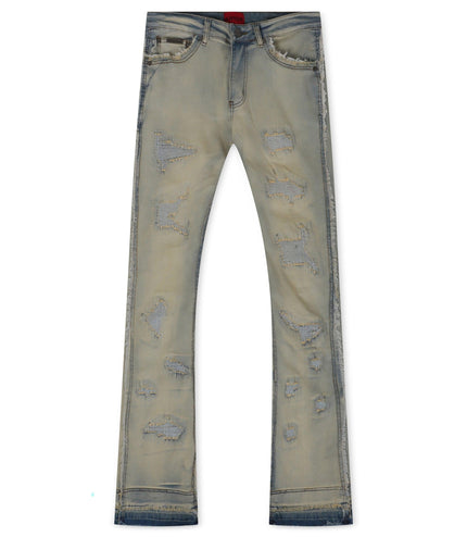 AJENDA STACKED JEANS - MEDIUM WASH AJENDA