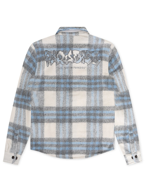 Jordan Craig Graffiti Shirt Jacket - Sky Blue