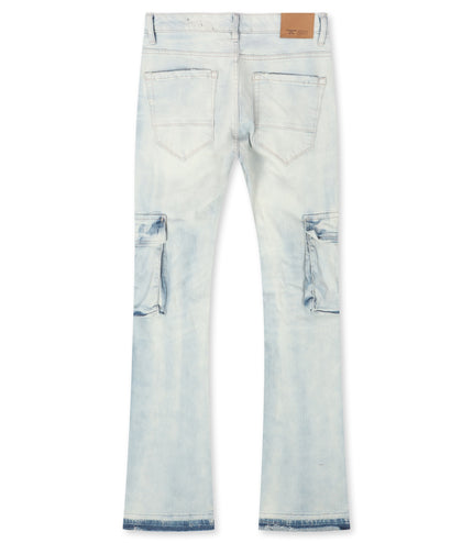 Jordan Craig Cargo Stacked Jean - Iced White