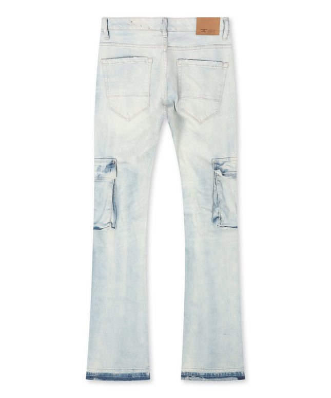 Jordan Craig Cargo Stacked Jean - Iced White