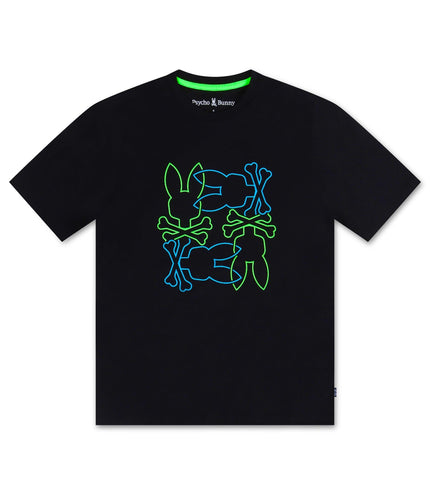 PSYCHO BUNNY RODMAN GRAPHIC TEE - BLACK PSYCHO BUNNY