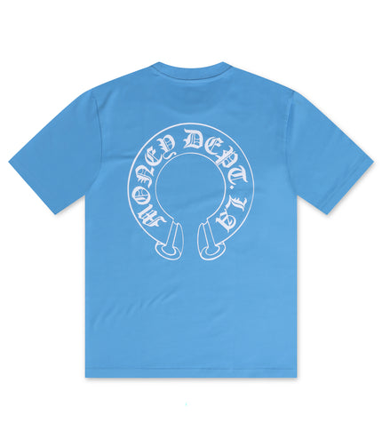 Money Dept. Old English Tee - Light Blue/White