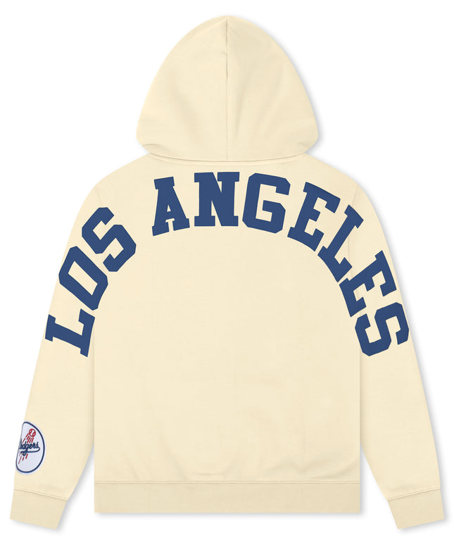 Pro Standard La Dodgers Wingspan Drop Shoulder Hoodie - Eggshell