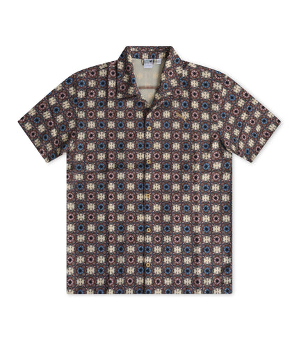 PUMA NEW PREP WOVEN SHIRT - BROWN MUSHROOM PUMA