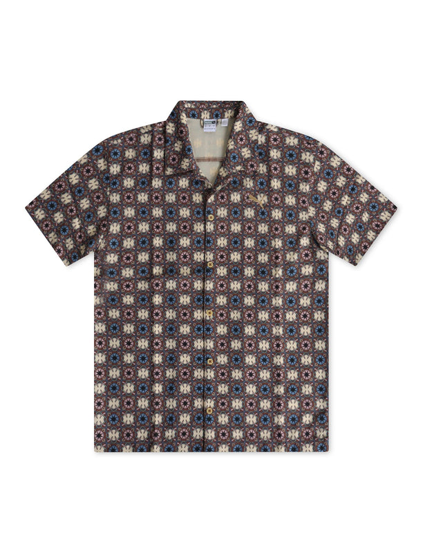 PUMA NEW PREP WOVEN SHIRT - BROWN MUSHROOM PUMA