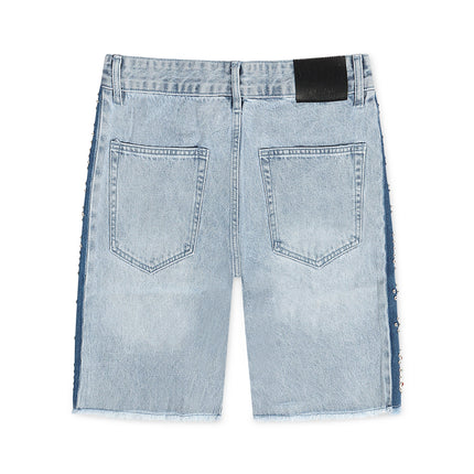 N.M.E NYC Enemy Army '97 Denim Shorts - Blue Wash