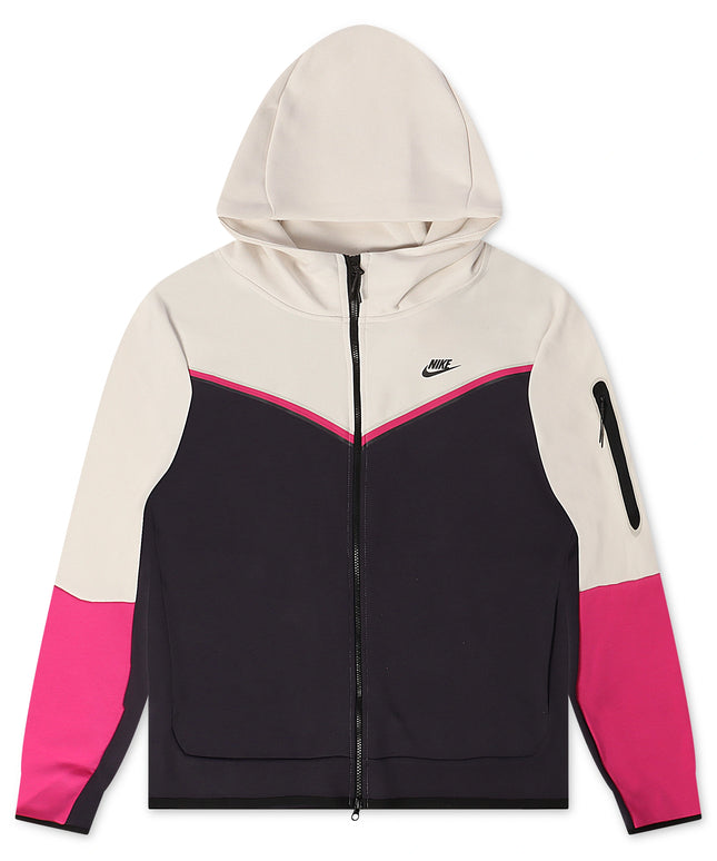 Nike Mens Sportswear Tech Fleece Full-Zip Hoodie - White/Navy