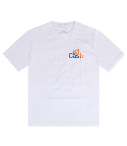 All Cash Hold Bands Tee - White/Orange/Blue