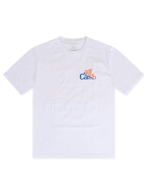 All Cash Hold Bands Tee - White/Orange/Blue