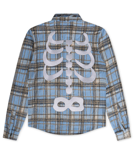 Roku Studio Skeleton Heavy Flannel - University Blue