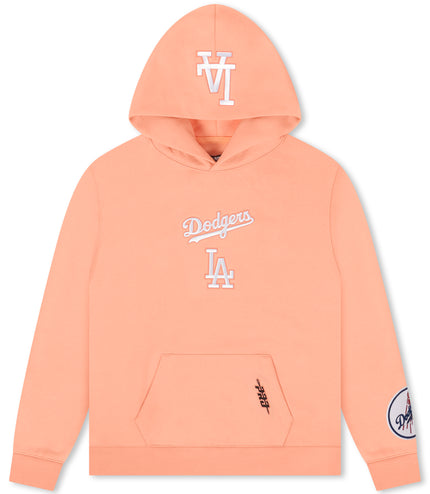 Pro Standard La Dodgers Wingspan Drop Shoulder Hoodie - Guava