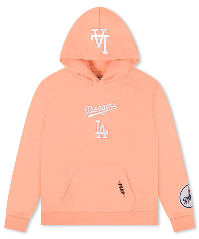 Pro Standard La Dodgers Wingspan Drop Shoulder Hoodie - Guava