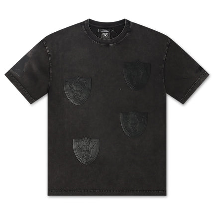 Pro Standard Raiders All-Over Logo Tee - Washed Black